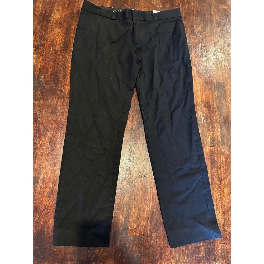 Banana Republic Sloan Trousers Women 8 Black Excellent Slim Fit Stretch Workwear